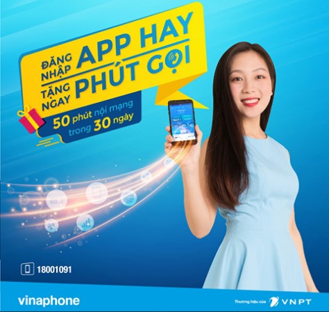 VinaPhone tặng phút gọi miễn phí cho khách hàng sử dụng app My VNPT 